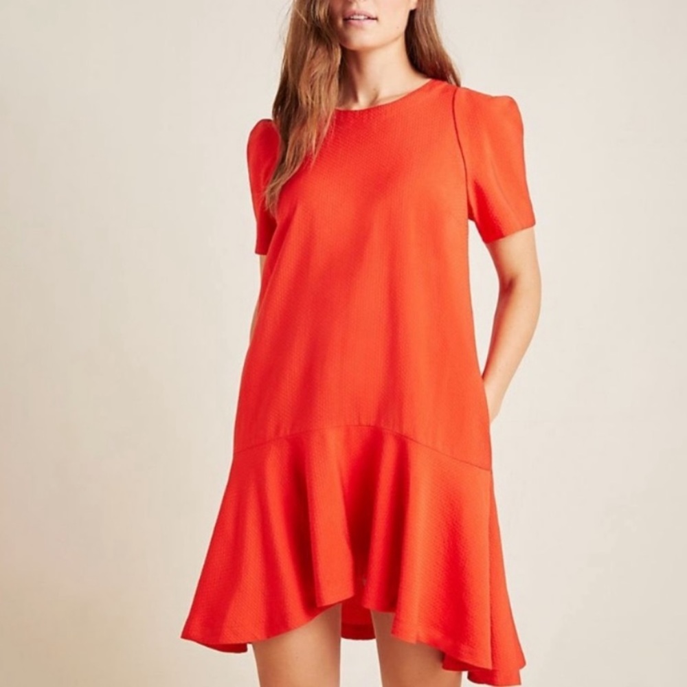 Maeve Rousseau Flounced Mini Dress NWT